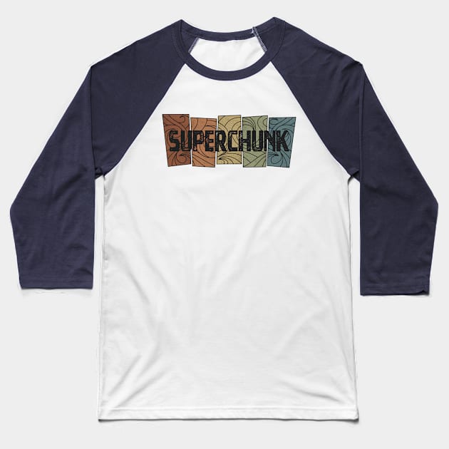 Superchunk - Retro Pattern Baseball T-Shirt by besomethingelse